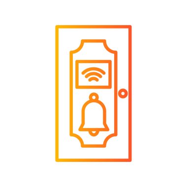 Kapı Çanı simgesinin vektör illüstrasyonu