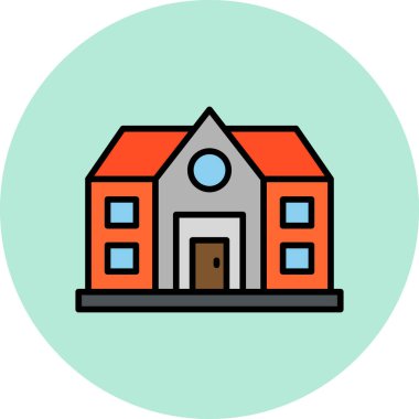 Bir ev simgesinin soyut vektör illüstrasyonu