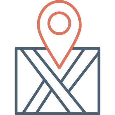 konum. Web simgesi basit illüstrasyon