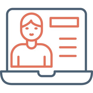 kullanıcı. Web simgesi basit illüstrasyon