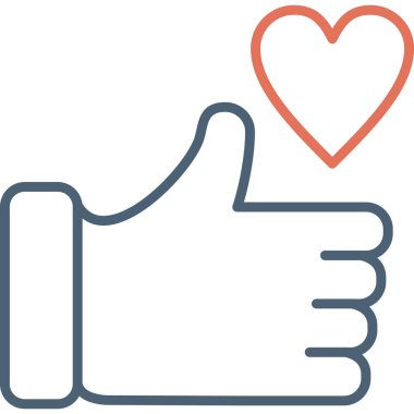 başparmak yukarı simgesi, vektör illüstrasyonu