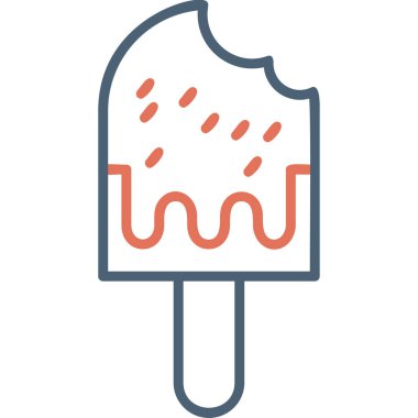 Dondurma. vektör illüstrasyonu