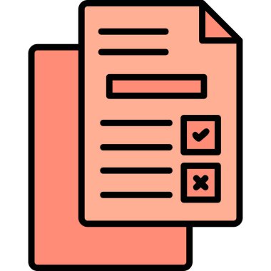 Belge simgesinin vektör illüstrasyonu