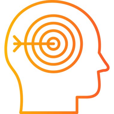 hedef vektör simgesi. biçim düz sembol, sarı renk, yuvarlak açılar, beyaz arkaplan