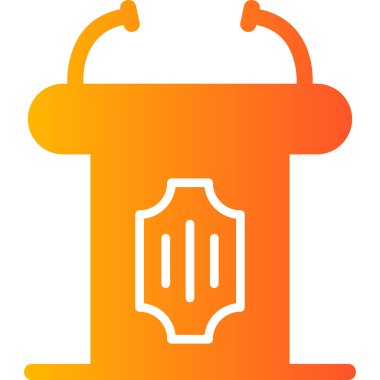 Podyum. Web simgesi basit bir illüstrasyon. Tribün simgesi