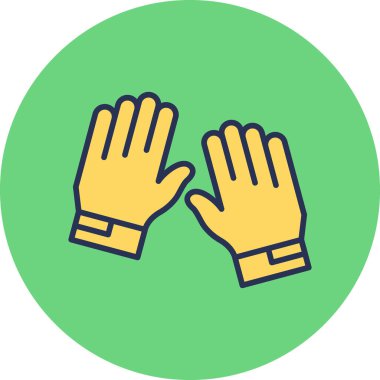 Eldiven simgesi vektör illüstrasyonu