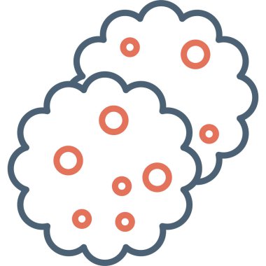 Kurabiye. Web simgesi basit illüstrasyon