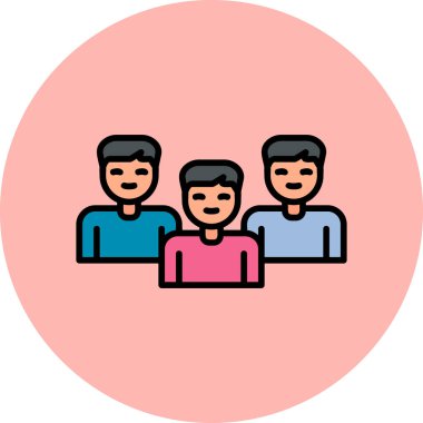 grup insan, web basit illüstrasyon