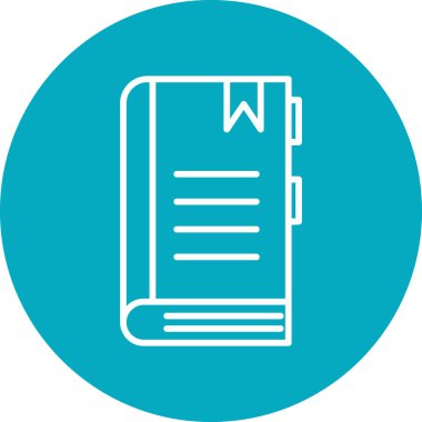 Kitap simgesi, modern tasarım illüstrasyonu