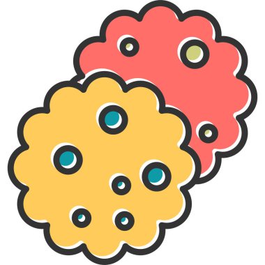 Kurabiye. Web simgesi basit illüstrasyon