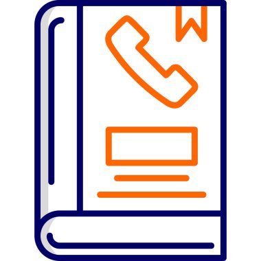 Telefon rehberi simgesi, modern tasarım illüstrasyonu