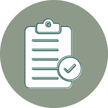 Kontrol listesi. Web simgesi basit illüstrasyon