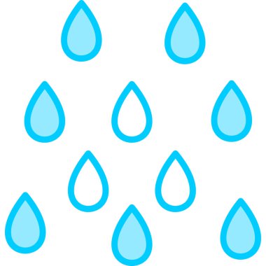 yağmur ikonu vektör illüstrasyonu