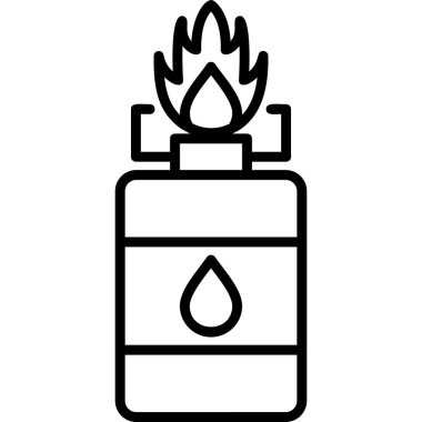 Gaz ocağı. Basit resimleme