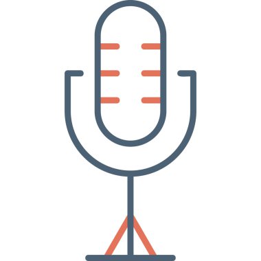 mikrofon simgesi vektör illüstrasyonu