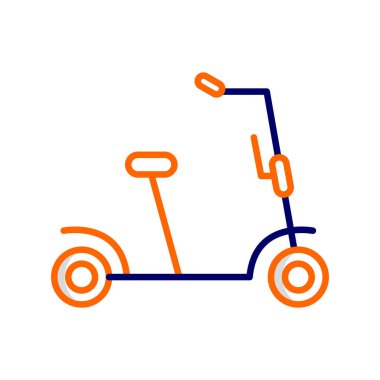 Çizgi scooter ikonu. vektör illüstrasyonu 