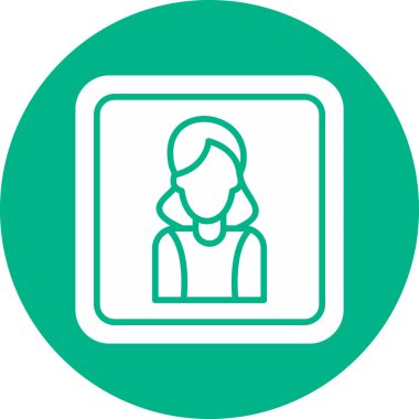 Portre simgesi vektör illüstrasyonu