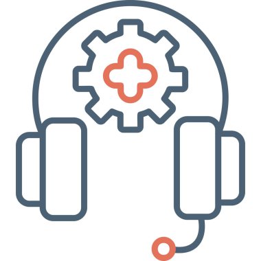 Destek, teknik, veri, müşteri, servis. Basit resimleme