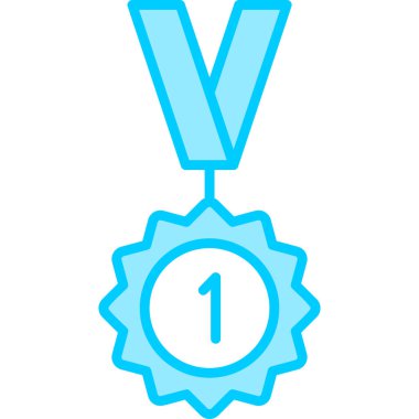 Ödül madalyası. Web simgesi basit illüstrasyon 