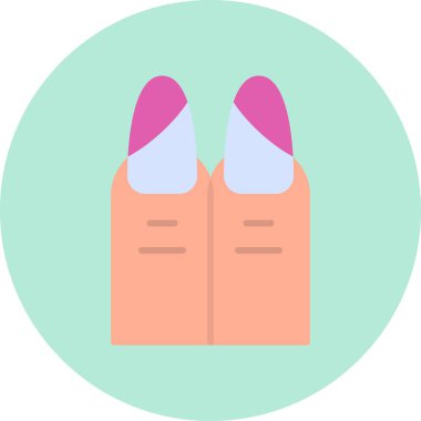 Nails web simgesi basit illüstrasyon