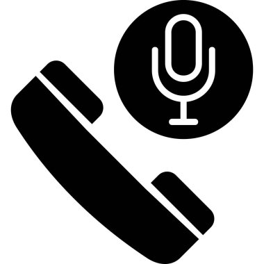 Mikrofon. Web simgesi basit illüstrasyon