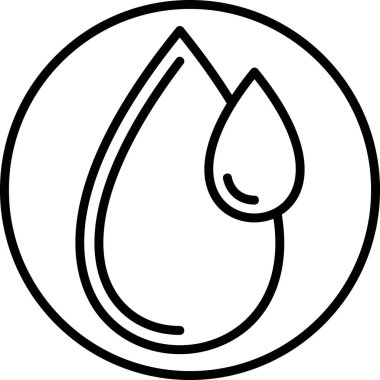 Su bırakma simgesinin vektör illüstrasyonu