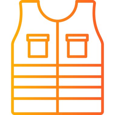 Yelek. Web simgesi basit illüstrasyon