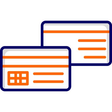 Kredi kartıyla. Web simgesi illüstrasyonu