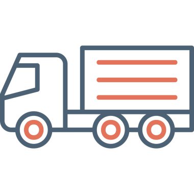 Kamyon soyut simge vektör çizimi