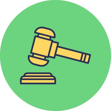 Hukuk simgesinin vektör illüstrasyonu