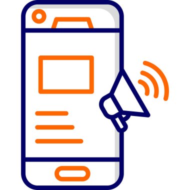 Cep telefonu. Web simgesi basit illüstrasyon