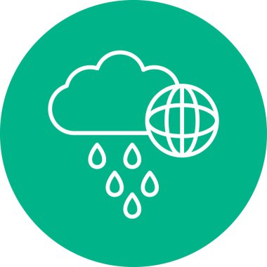 yağmur ikonu vektör illüstrasyonu