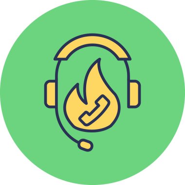 Yardım hattı, çağrı merkezi simgesi, vektör illüstrasyonu