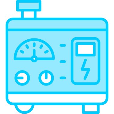 Jeneratör web simgesinin vektör illüstrasyonu