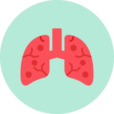 akciğer vektör simgesi modern illüstrasyon