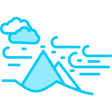 Kum fırtınası ikonu vektör çizimi