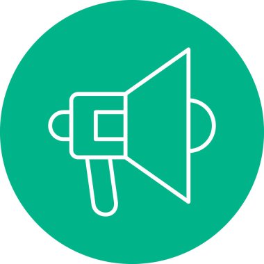 Megafon ikonu vektör illüstrasyonu