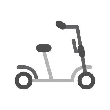 Çizgi scooter ikonu. vektör illüstrasyonu 