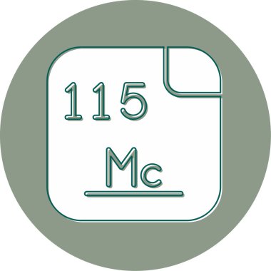 Moscovium, kimyasal element, web basit illüstrasyon