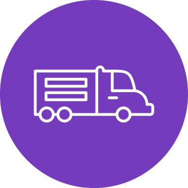 delivery truck icon vector. thin line sign