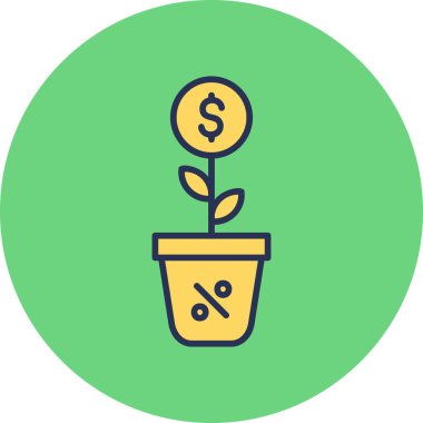 Yatırım simgesi vektör illüstrasyonu