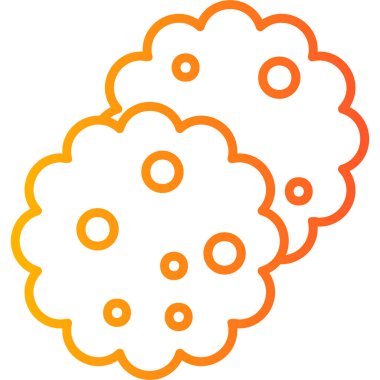 Kurabiye. Web simgesi basit illüstrasyon