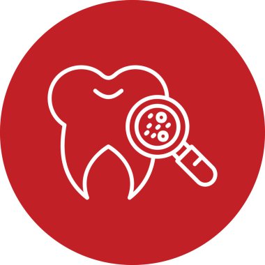 Bakteri simgesi, vektör illüstrasyonu basit tasarım