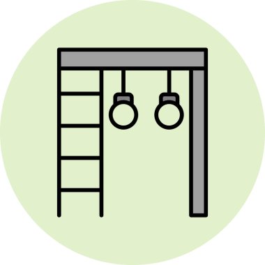 Spor salonu çubukları modern simge, vektör illüstrasyonu