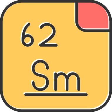 Mendeleev periyodik element tablosu, 62 Samaryum illüstrasyonu