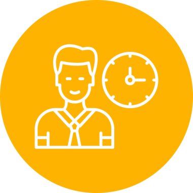 Çalışma Saati, zaman yönetimi vektör illüstrasyonu