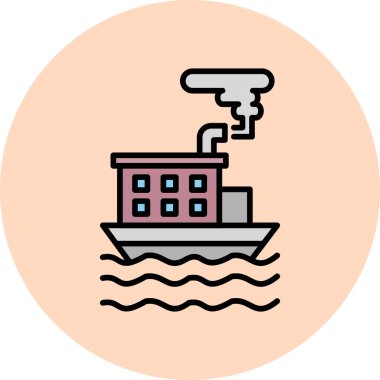 Gemi simgesi vektör illüstrasyonu