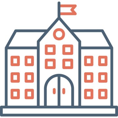 Üniversite İnşaat Mimarisinin grafik illüstrasyonu