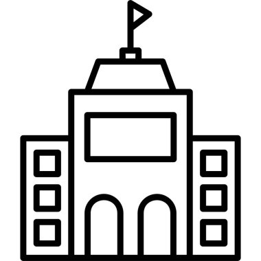 Okul web simgesi basit tasarım