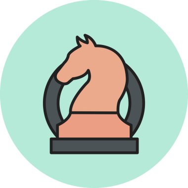 Satranç ikonu vektör illüstrasyonu